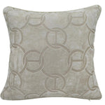 PM Chains Cut Velvet Ivory Cushion 56CM - PM Chains Cut Velvet Ivory Cushion 56CM Sterling Home 1