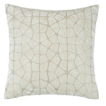 Abstract Circular Velvet Cream Square Cushion - Abstract Circular Velvet Ivory Cushion 56CM Sterling Home 1
