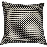 Oslo Velvet Wave Black Square Cushion