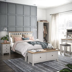 Elmstead Grey Slatted Low Foot End Bed - 4ft6 Slatted Low Foot End Bed Stone Grey - Double Sterling Home 2