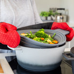 MasterClass Silicone Steam And Strain Colander - MasterClass Steam And Strain Colander Silicone Sterling Home 2