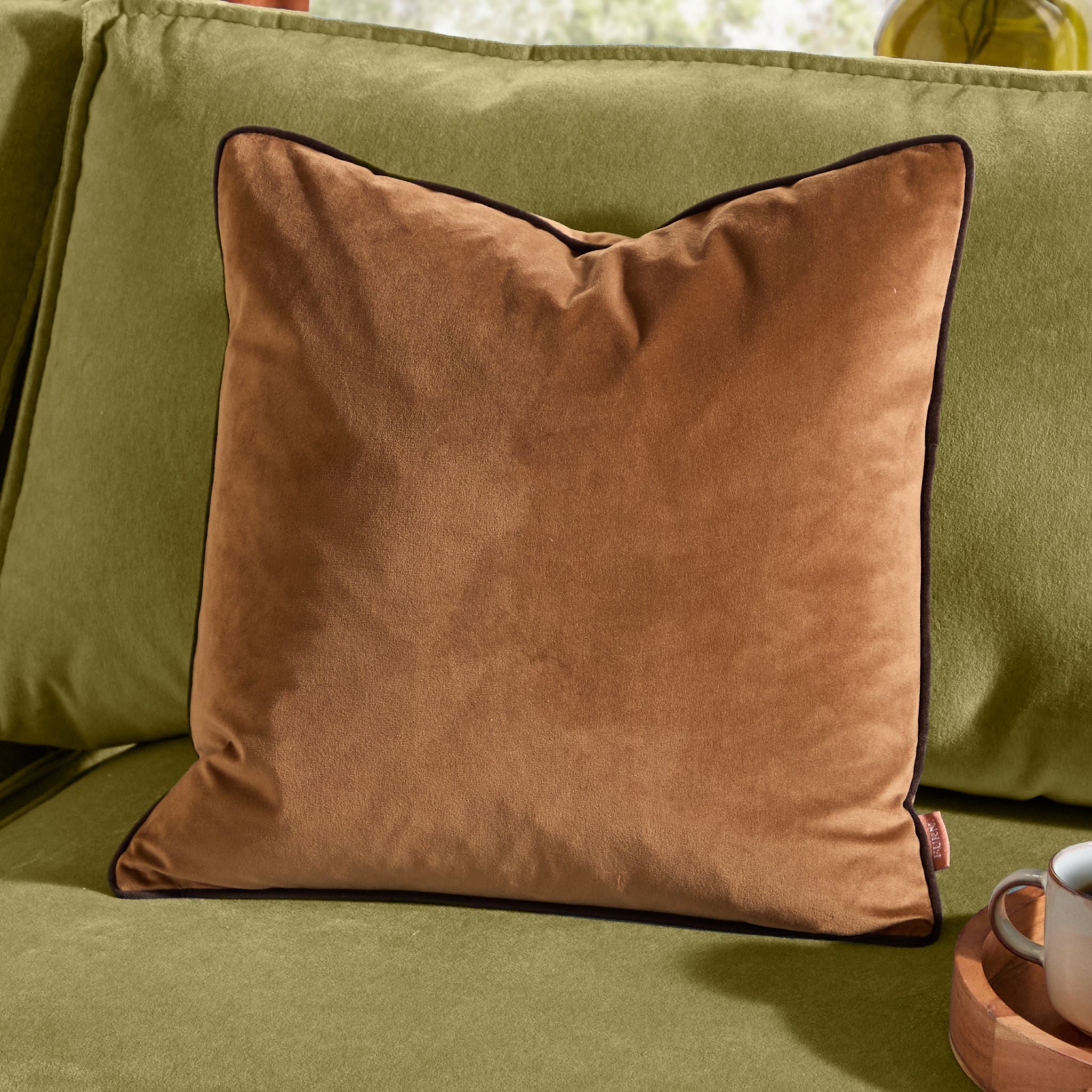 Meridian Caramel & Chocolate Cushion - Meridian Cushion Caramel & Chocolate 45CM Sterling Home 1