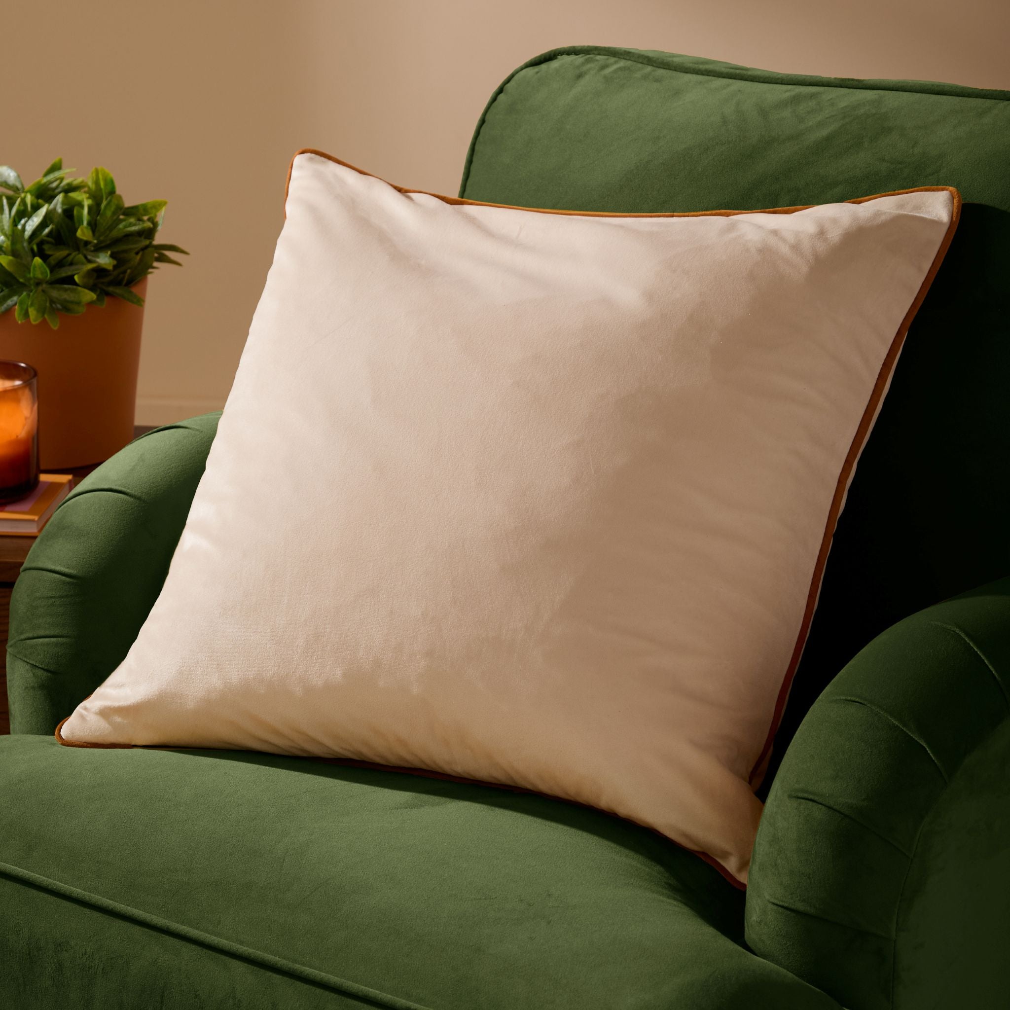 Meridian Ecru & Ginger Cushion - Meridian Ecru & Ginger Cushion 45CM Sterling Home 1