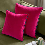 Meridian Pink And Blue Square Cushion - Meridian 45CM Cushion Raspberry & Teal Sterling Home 1