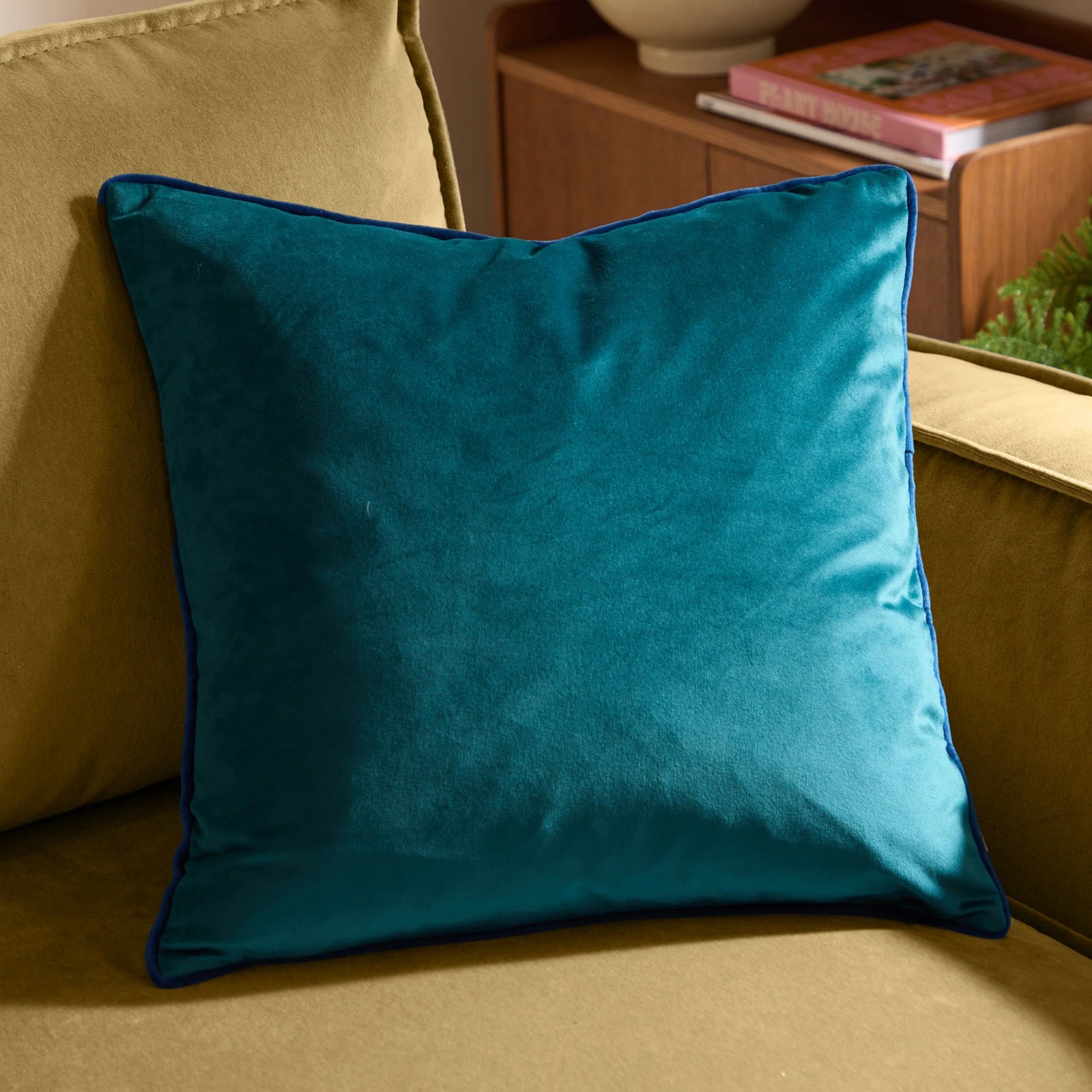 Meridian Green And Blue Square Cushion - Meridian 45CM Cushion Teal & Navy Sterling Home 1