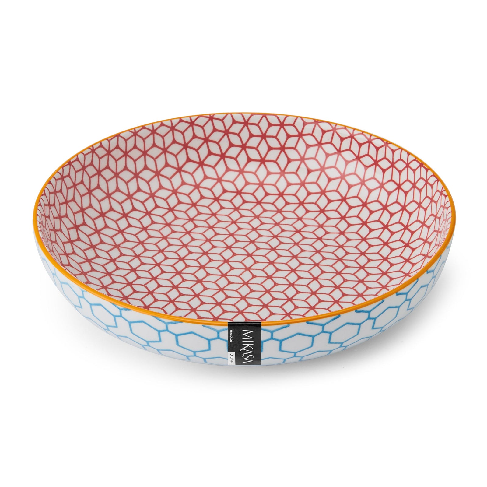 Mikasa Geometric Blue Bowl - Mk Coupe Bowl 21Cm Geometric Blue Sterling Home 3