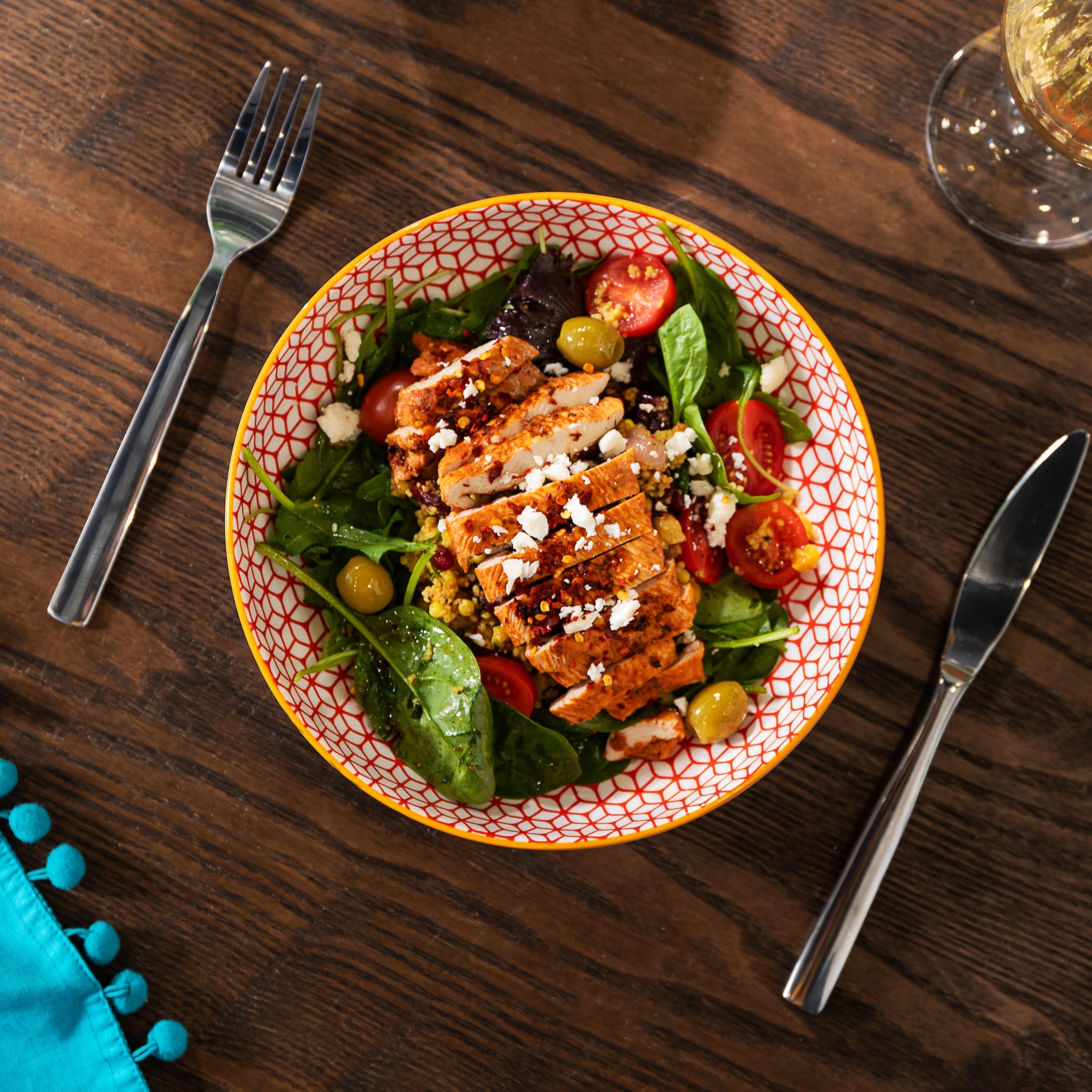 Mikasa Geometric Blue Bowl - Mikasa Geometric Blue Bowl 21CM Sterling Home 2