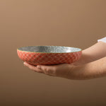 Mikasa Geometric Leaf Bowl - Mk Coupe Bowl 21Cm Grey Floral Sterling Home 1