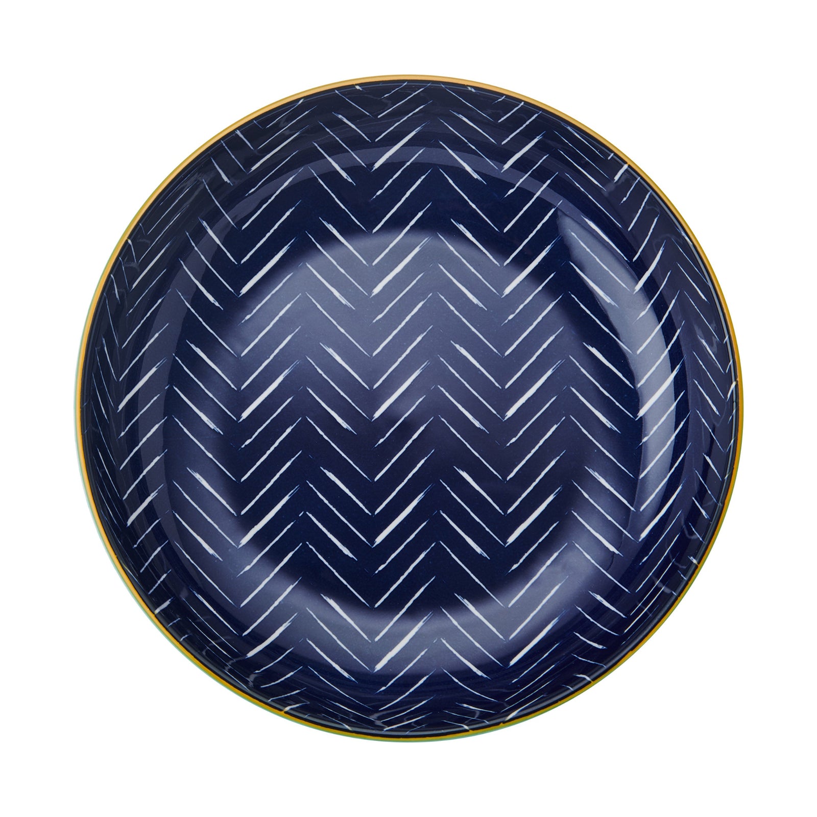Mikasa Indigo Chevron Bowl - Mk Coupe Bowl 21Cm Indigo Chevron Sterling Home 3