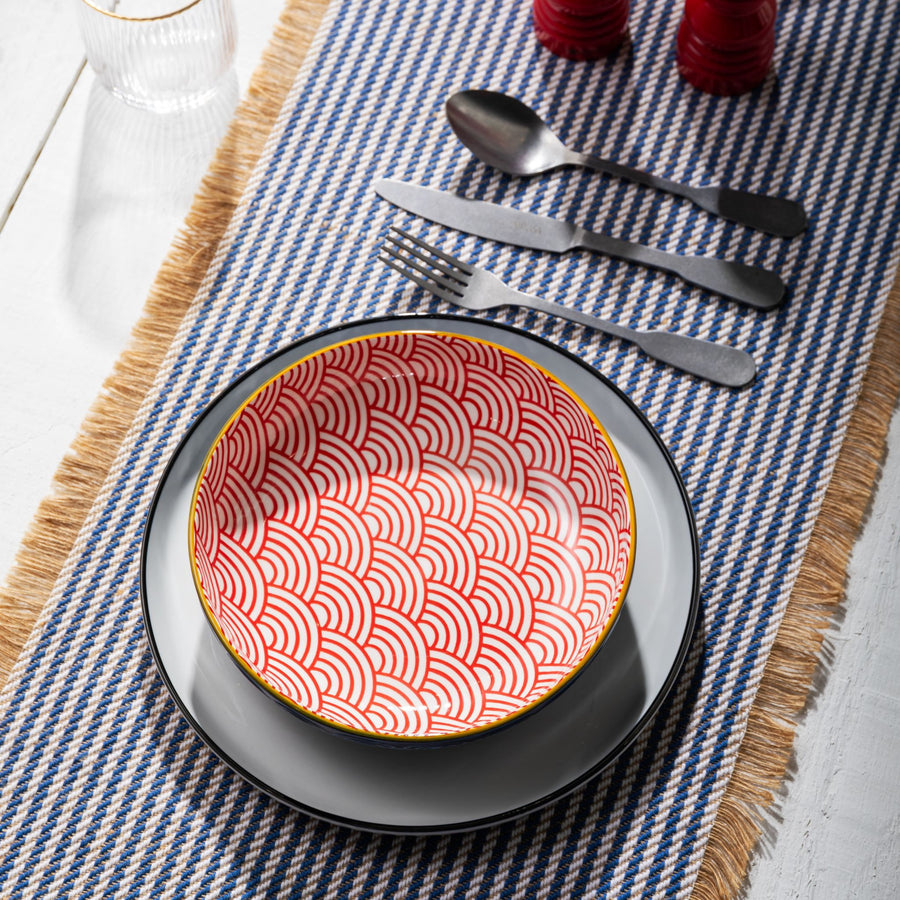 Mikasa Blue Arched Bowl - Mikasa Blue Arc Bowl 21CM Sterling Home 1