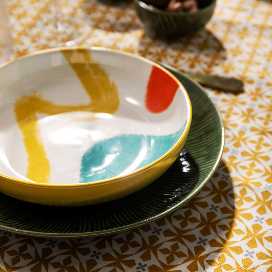 Mikasa Yellow Abstract Bow - Mikasa Yellow Abstract Bowl 21CM Sterling Home 2