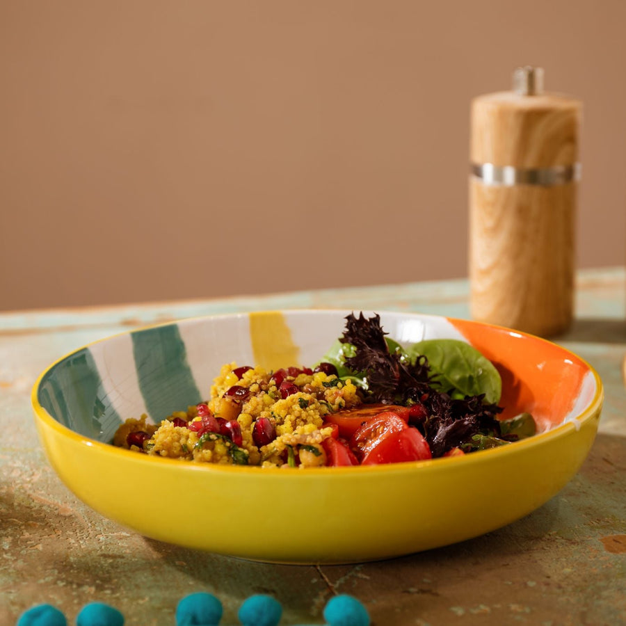 Mikasa Yellow Abstract Bow - Mikasa Yellow Abstract Bowl 21CM Sterling Home 1