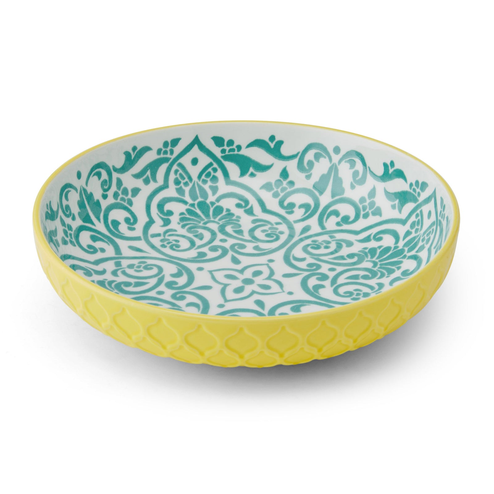 Mikasa Yellow And Blue Geometric Bowl - Mk Coupe Bowl 21Cm Yellow Blue Geometric Sterling Home 3