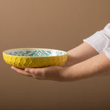 Mikasa Yellow And Blue Geometric Bowl