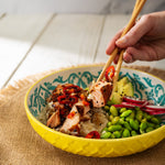 Mikasa Yellow And Blue Geometric Bowl - Mikasa Yellow And Blue Geometric Bowl 21CM Sterling Home 2