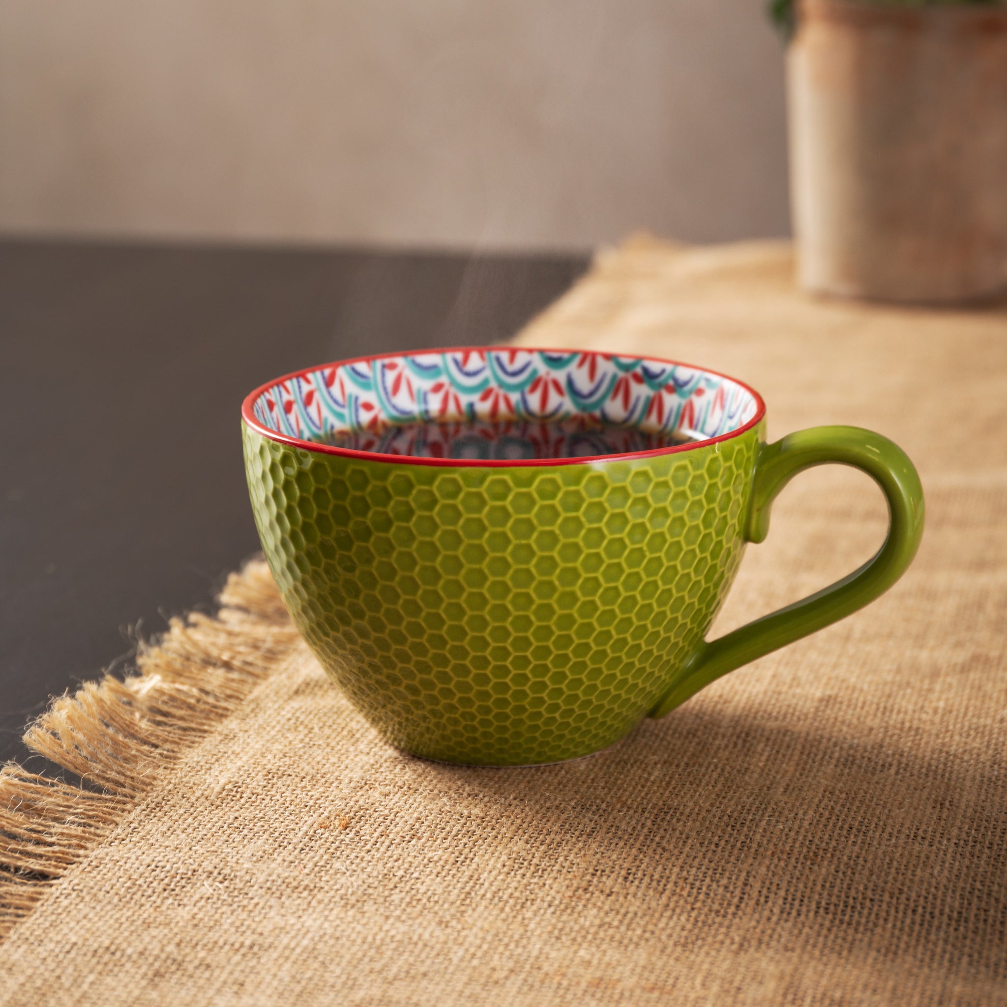 Mikasa Geometric Mug - Mikasa Green Blue Geometric Mug 330ML Sterling Home 1