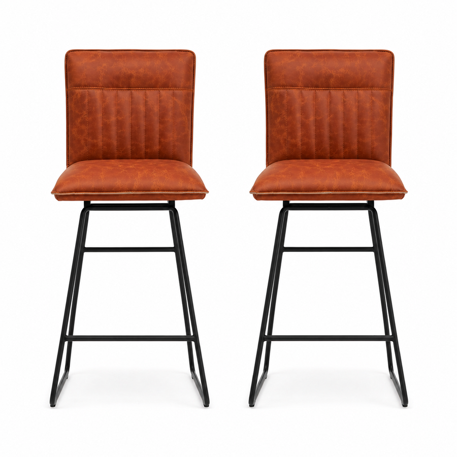 Marx Pair of Tan Bar Stools - Bar Stool - Pair Tan Sterling Home 1
