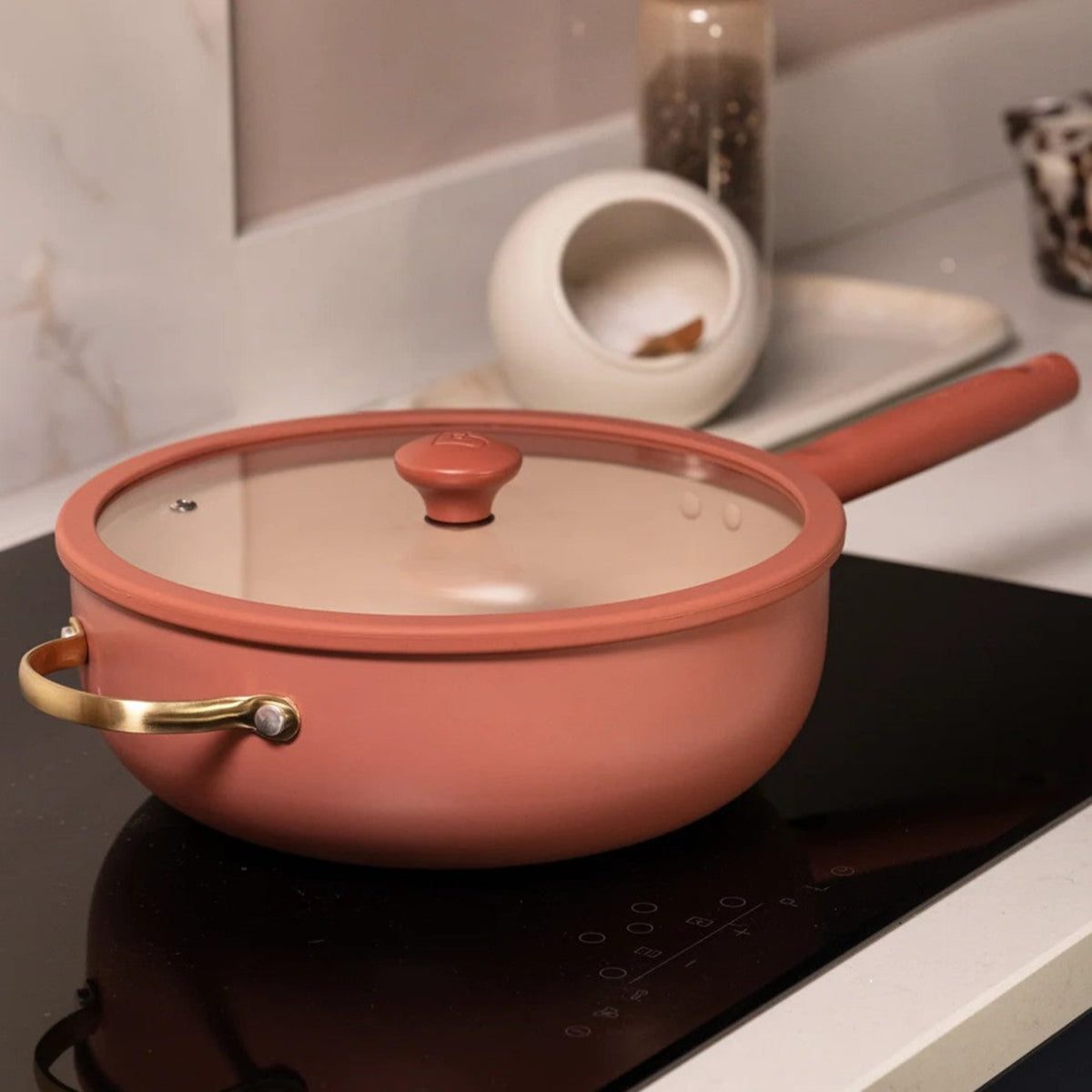 Non-Stick Multipan With Lid Pink - Non-Stick Multipan With Lid Rose 26CM Cookware Sterling Home 3