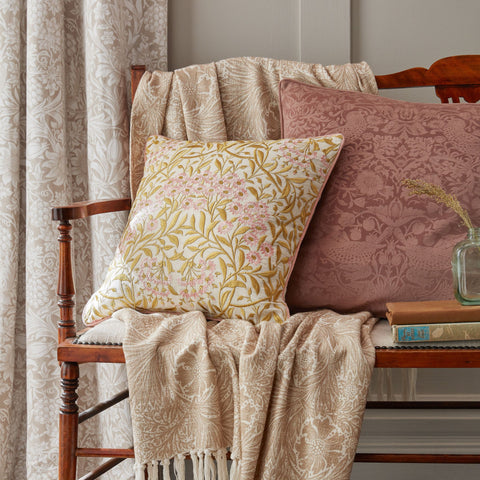 William Morris At Home Michaelmas Daisy Cushion - Morris At Home Michaelmas Daisy Cushion 43CM Sterling Home 1