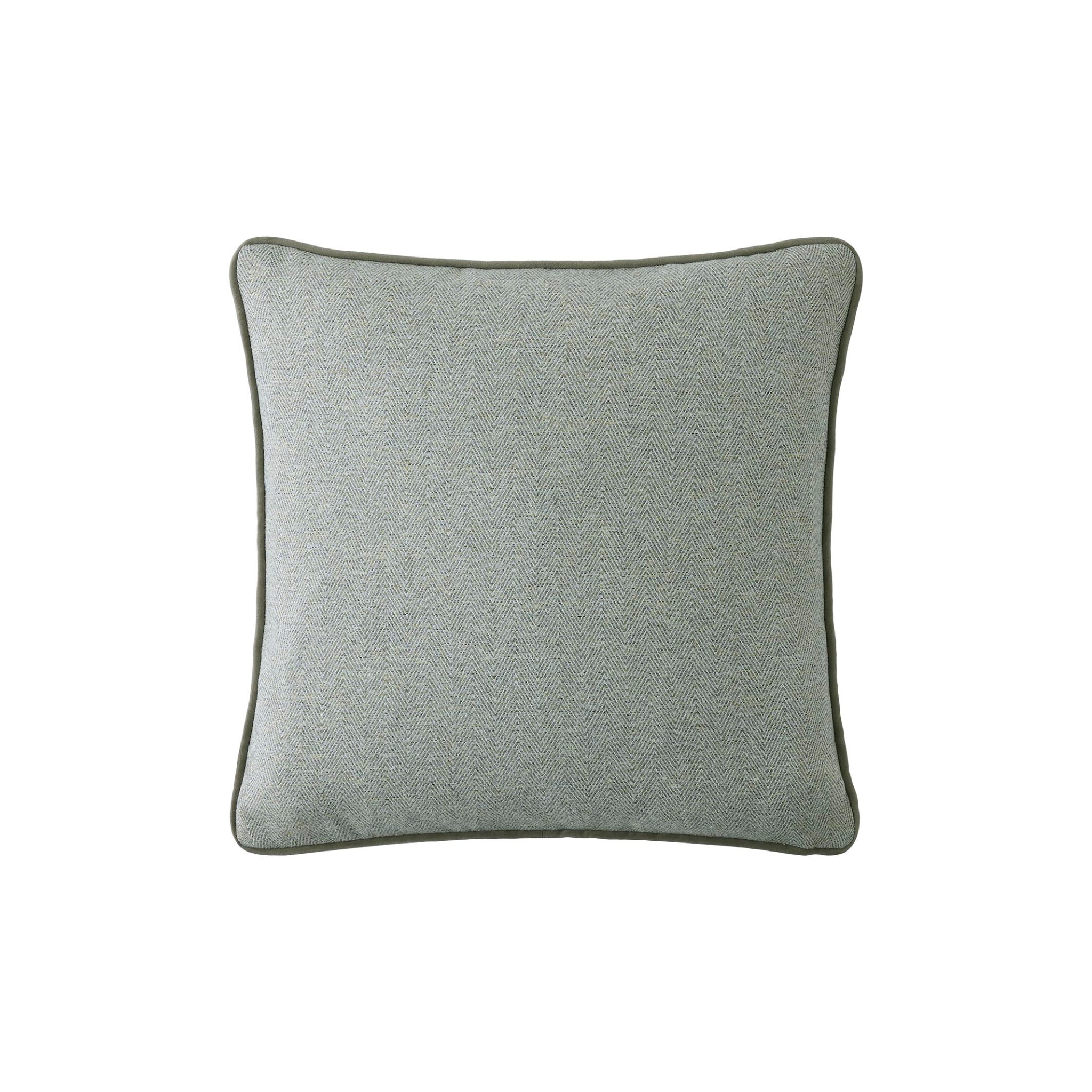 LA Milbourne Herringbone 45Cm Cushion Grey Sage - LA Milbourne Herringbone 45Cm Cushion Grey Sage Sterling Home 1