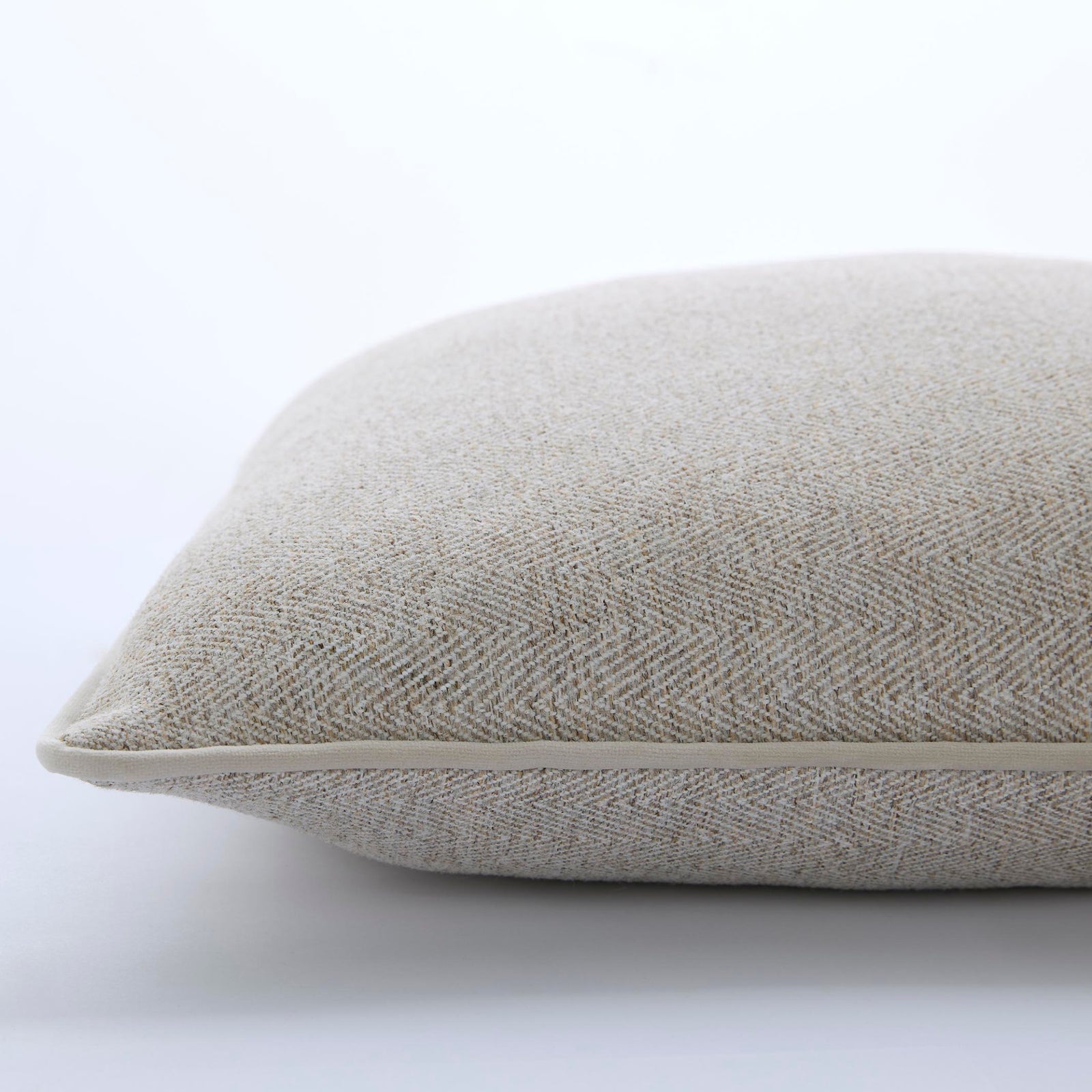 Laura Ashley Milbourne Herringbone Cushion Natural - SALE LA Milbourne Herringbone 45CM Cushion Natural Sterling Home 3
