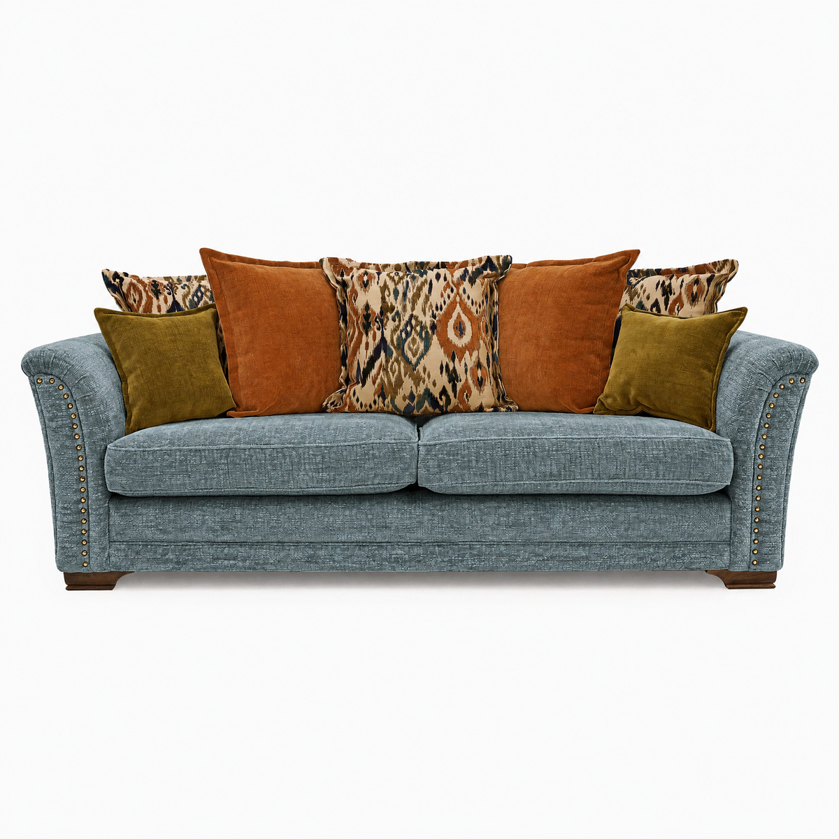 Burton 4 Seater Sofa - Grand Sofa Grade C 4 Seater Sofas Sterling Home 10 3937 : Mist Freya Velvet Plain