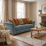 Burton 4 Seater Sofa - Grand Sofa Grade C — 3937 : Mist Freya Velvet Plain, gallery image 1