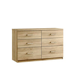 Modena 6 Drawer Twin Cabinet - 6 Drawer Twin Chest Sterling Home Bardolino Oak 1