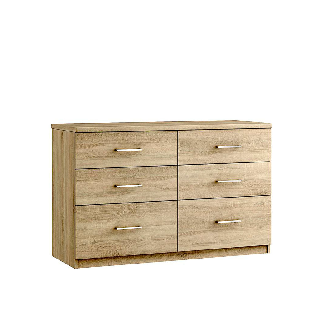 Modena 6 Drawer Twin Cabinet - 6 Drawer Twin Chest Sterling Home 1 Bardolino Oak