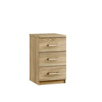 Modena 3 Drawer Bedside Cabinet - 3 Drawer Bedside Sterling Home 1