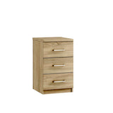 Modena 3 Drawer Bedside Cabinet