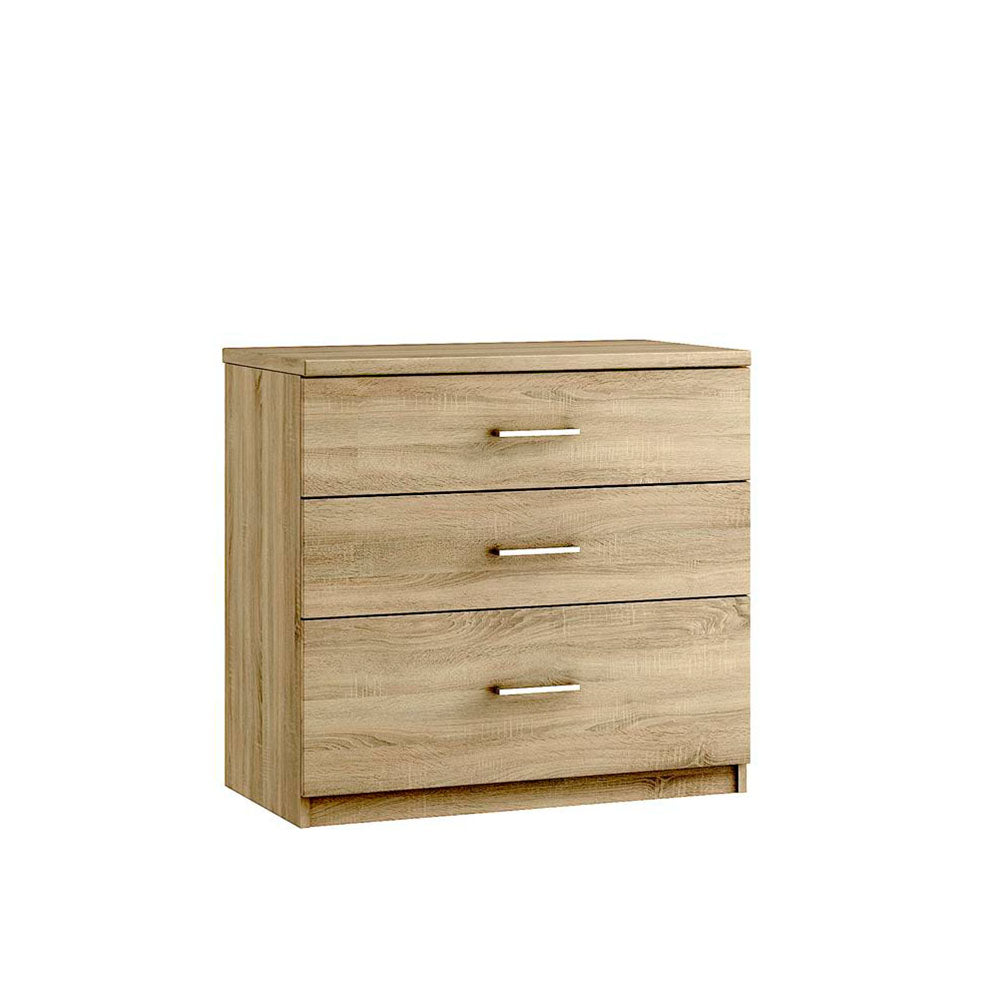 Modena 3 Drawer Cabinet - 3 Drawer Chest Sterling Home 1 Bardolino Oak