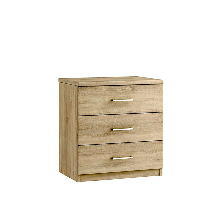 Modena 3 Drawer Midi Cabinet - 3 Drawer Midi Chest Sterling Home Bardolino Oak 2