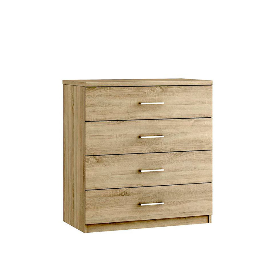 Modena 4 Drawer Cabinet - 4 Drawer Chest Sterling Home Bardolino Oak 1