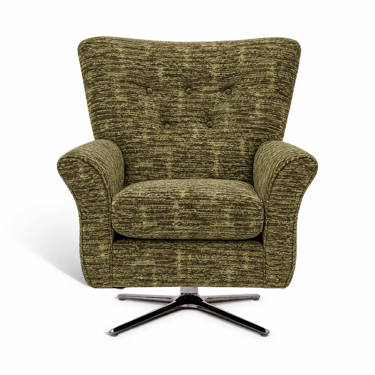 Hebden Swivel Armchair - Swivel Chair Grade A Armchairs Sterling Home 4 2690 : Moss Cairo Chenille Plain