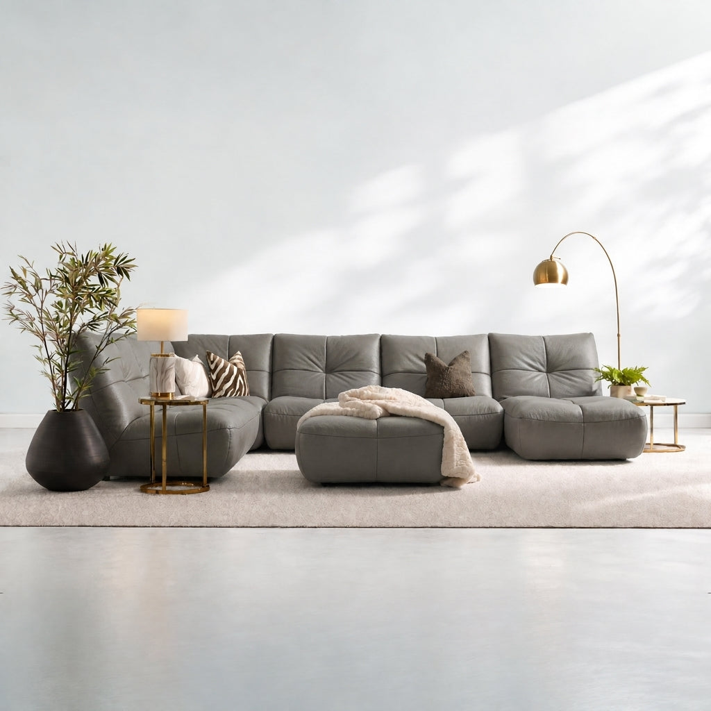Comet Corner Sofa - Combination 1 - Corner Sofa Group With Footstool Cat 20S — NWS-042E - ELEPHANT, gallery image 1