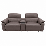 Rialto Media 3 Seater Sofa - Media 3 Seater Sofa Cat20S - Power Recliner with USB 3 Seater Sofas Sterling Home 2 NWS-512E CACAO BROWN