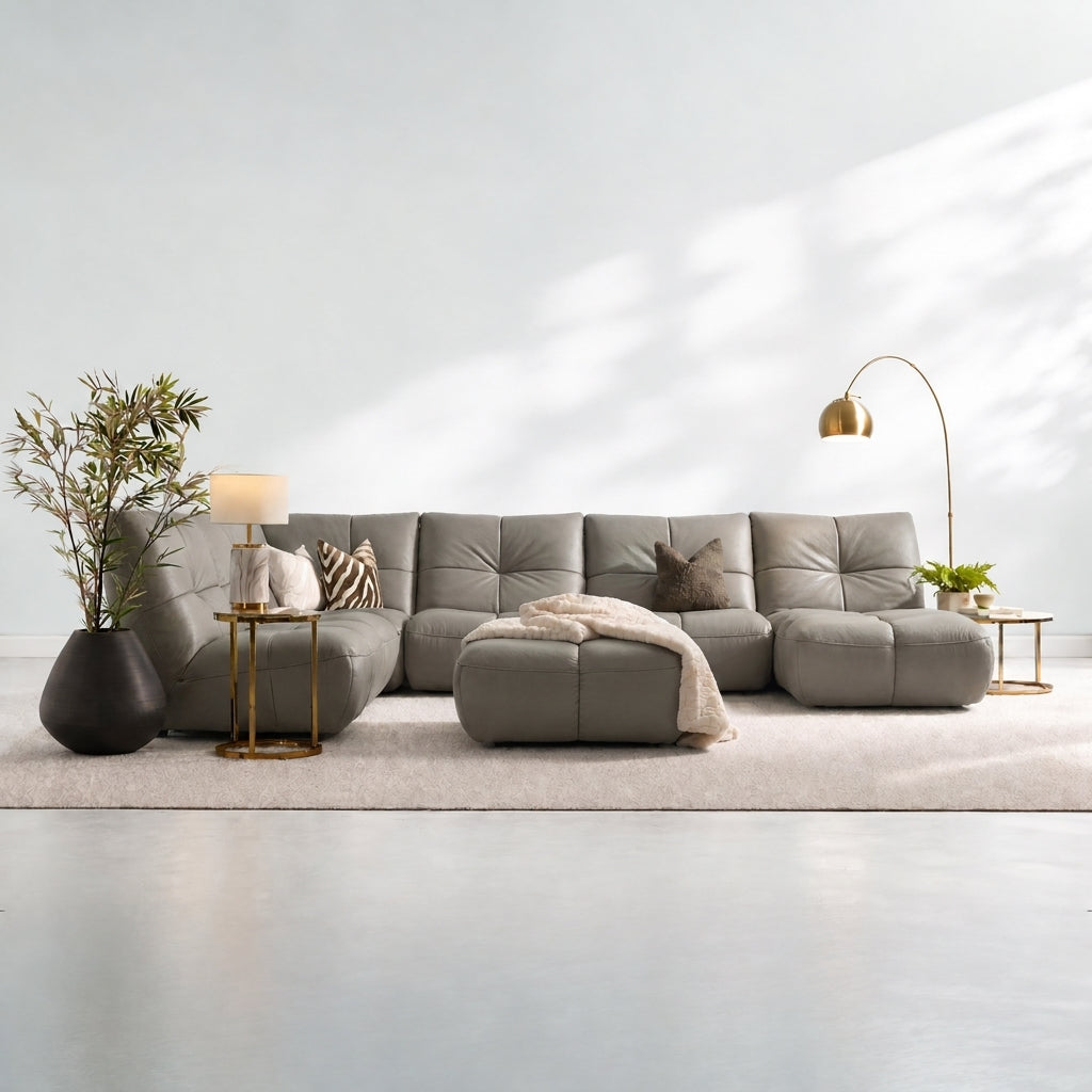 Comet Corner Sofa - Combination 1 - Corner Sofa Group With Footstool Cat 20S — NWS-513E - PINE BARK, gallery image 1