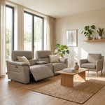 Rialto Media 3 Seater Sofa - Media 3 Seater Sofa Cat20S - Power Recliner with USB — NWS-513E PINE BARK, gallery image 1