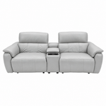 Rialto Media 3 Seater Sofa - Media 3 Seater Sofa Cat20S - Power Recliner with USB 3 Seater Sofas Sterling Home 3 NWS-516E LIGHT GREY