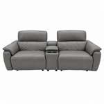 Rialto Media 3 Seater Sofa - Media 3 Seater Sofa Cat20S - Power Recliner with USB 3 Seater Sofas Sterling Home 5 NWS-517E SHALE GREY