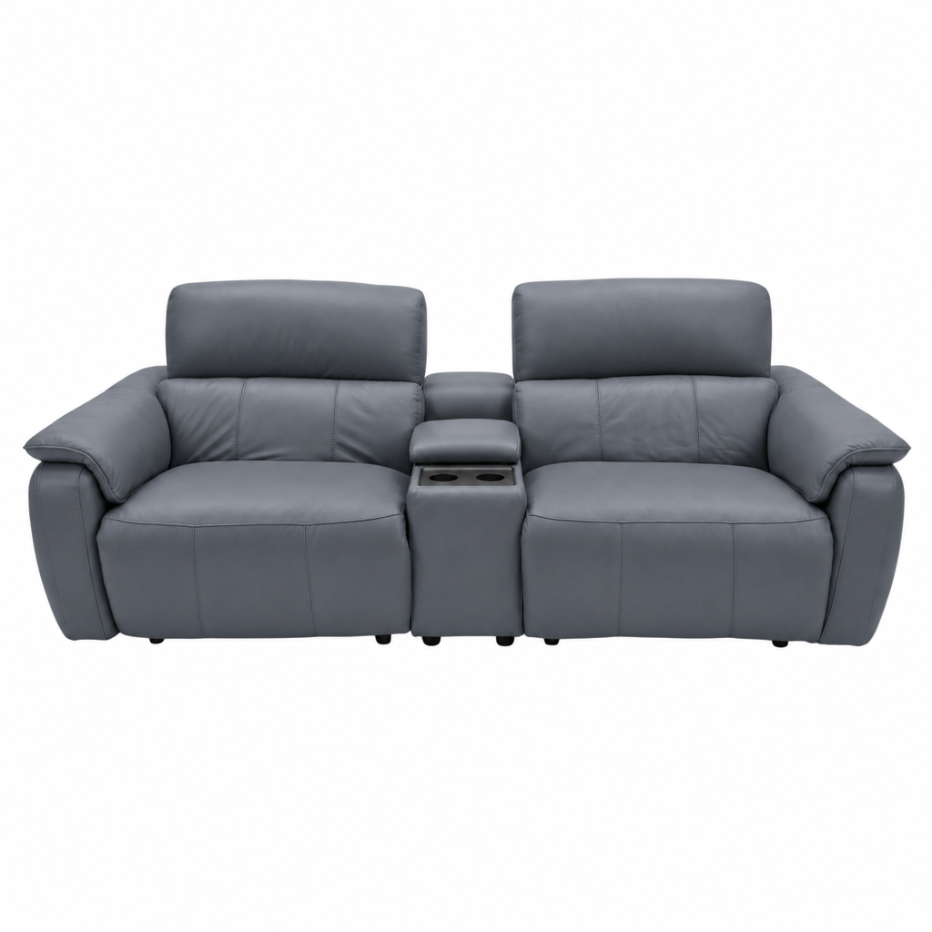 Rialto Media 3 Seater Sofa - Media 3 Seater Sofa Cat20S - Power Recliner with USB 3 Seater Sofas Sterling Home 6 NWS-518E OCEAN BLUE