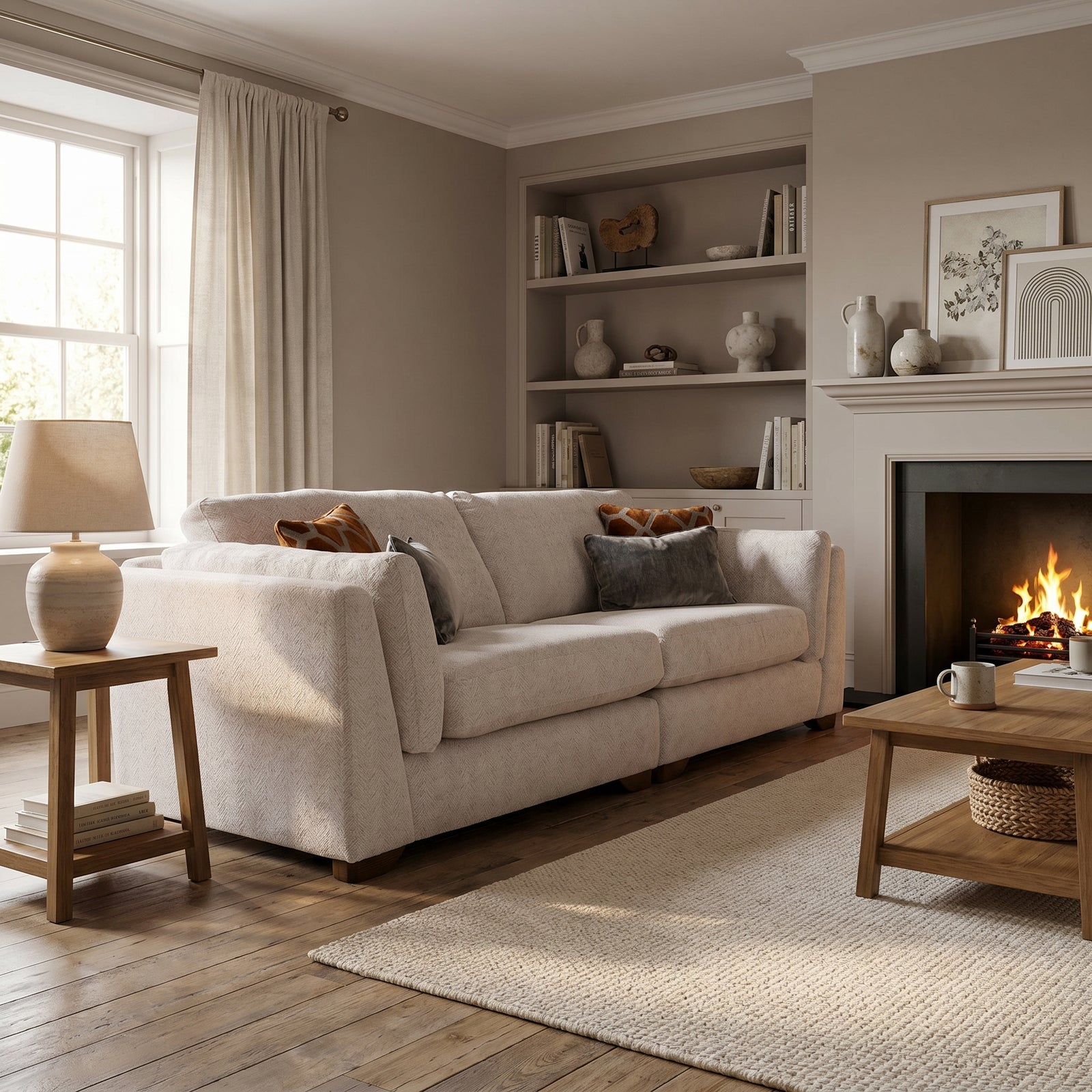 Napier 4 Seater Sofa - 4 Seater Sofa Fabric 4 Seater Sofas Sterling Home 2