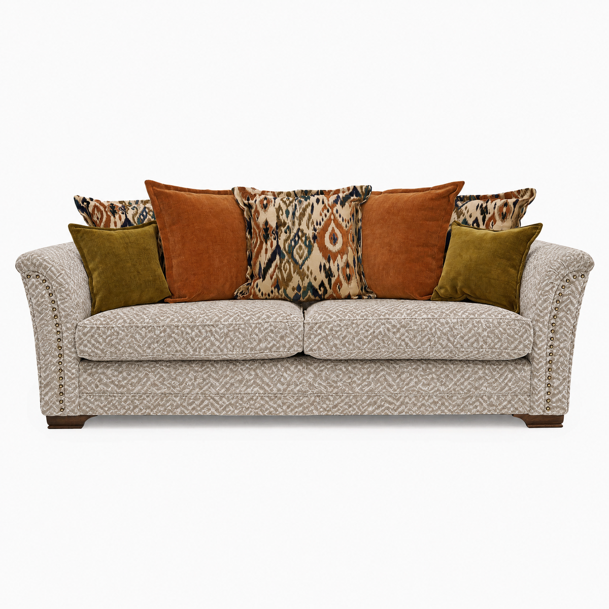 Burton 4 Seater Sofa - Grand Sofa Grade C 4 Seater Sofas Sterling Home 7 3678 : Natural Agra Herringbone Chenille