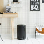 Brabantia NewIcon Pedal Bin Matt Black 12L Sterling Home 2