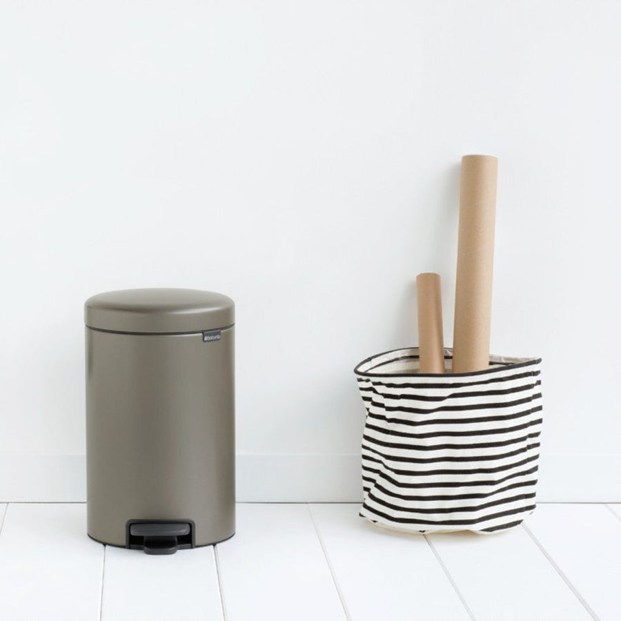 Brabantia NewIcon Pedal Bin Platinum 12L Sterling Home 2