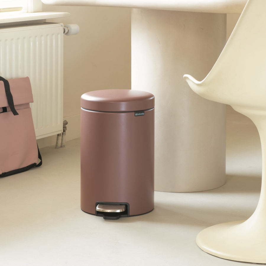 Brabantia NewIcon Pedal Bin Satin Taupe 12L Sterling Home 2