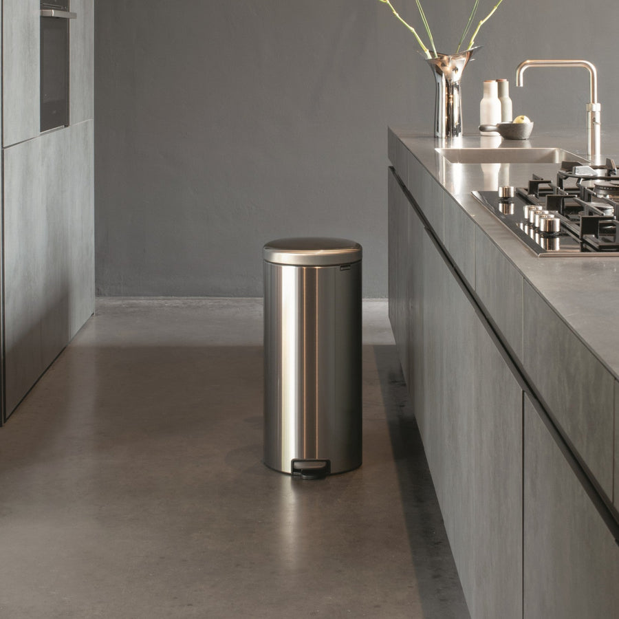 Brabantia NewIcon Pedal Bin Matt Steel 30L Sterling Home 2