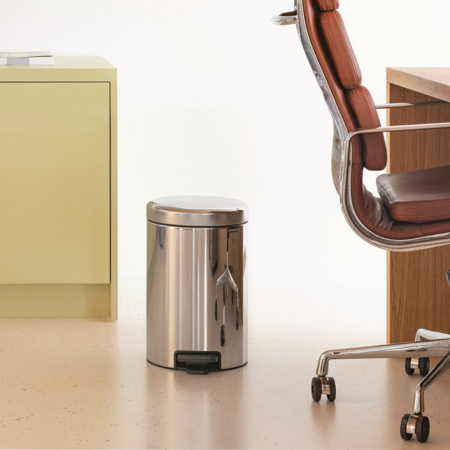 Brabantia NewIcon Pedal Bin Brilliant Steel 12L Sterling Home 2