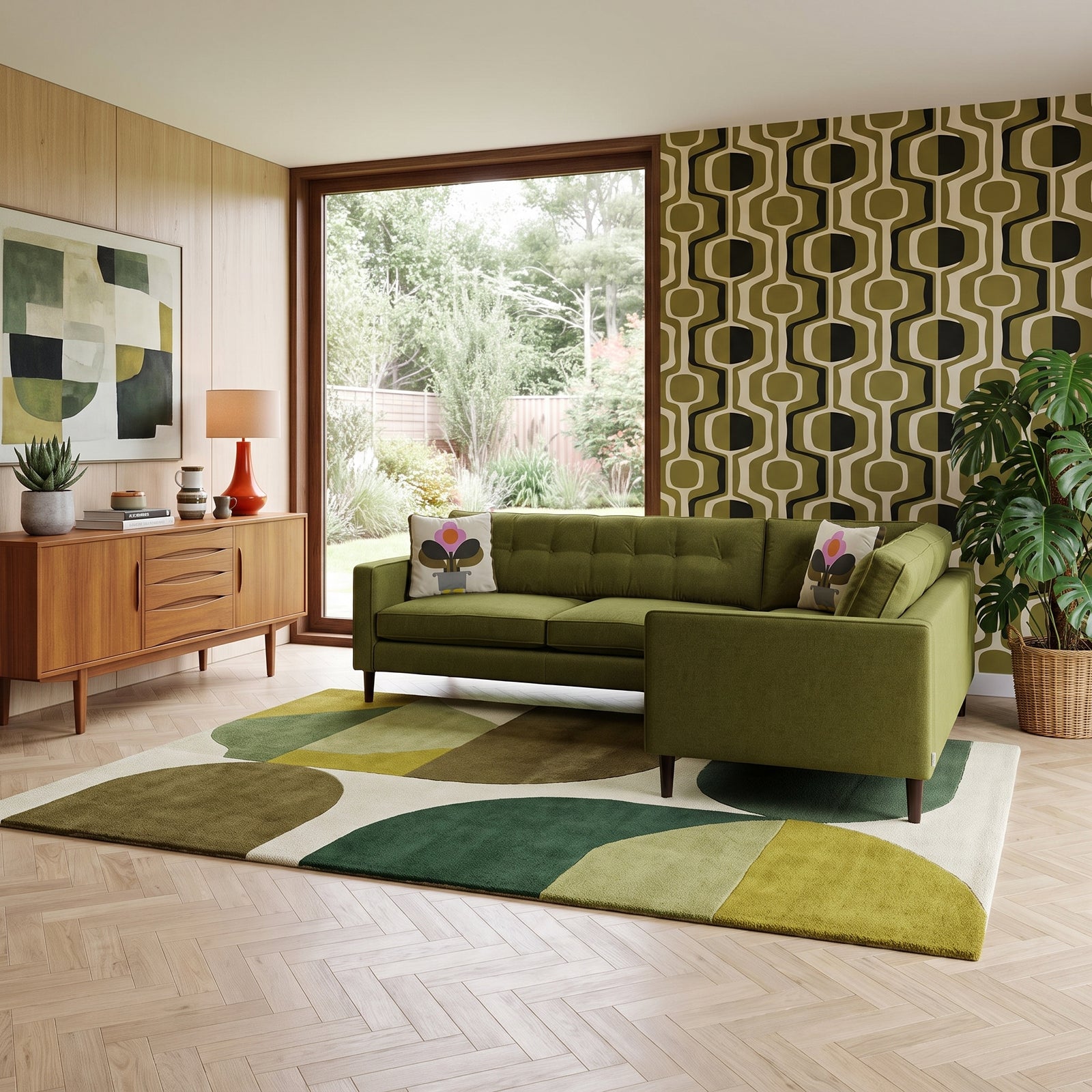 Orla Kiely Ebben Corner Group - Corner Group LHF Premium Plain - Left Hand Facing